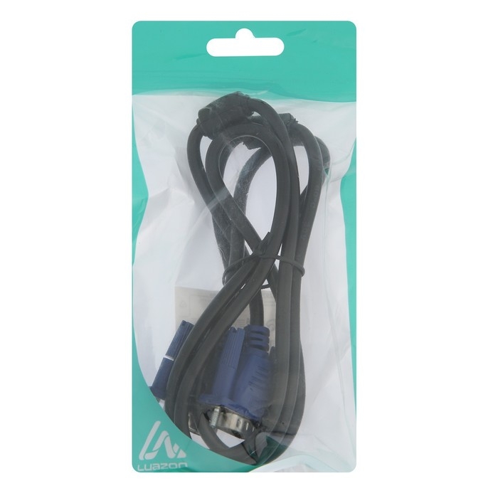 Кабель видео Luazon, VGA (m) - VGA (m), 1 м, чёрный Кабель видео Luazon, VGA (m) - VGA (m), 1 м, чёрный