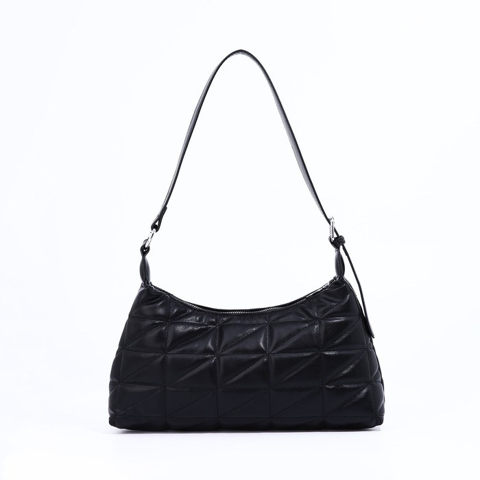 Сумка-багет на молнии, цвет чёрный Сумка-багет на молнии, цвет чёрный