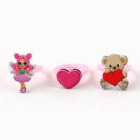 Кольцо 3 шт с тату Cute girl 8 х 12 см
