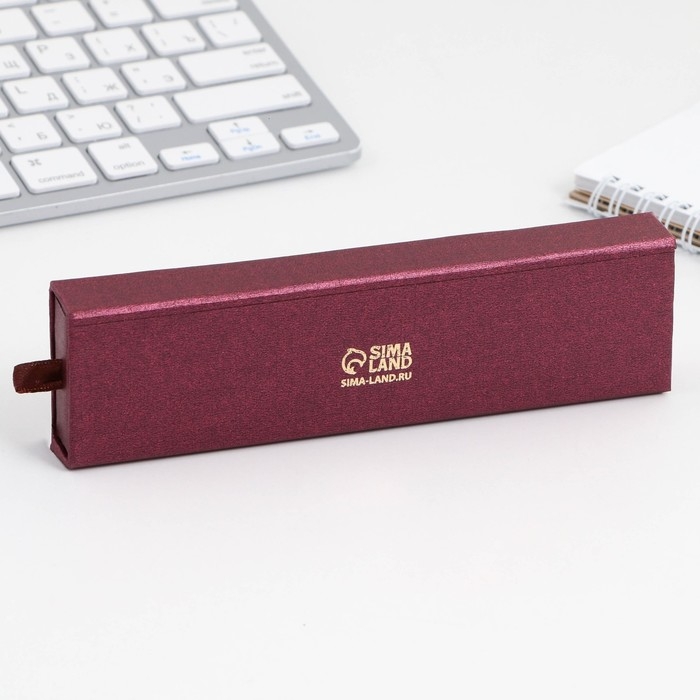 Ручка в подарочном футляре «Учителю: С Днём Учителя», металл, синяя паста, пишущий узел 1.0 мм