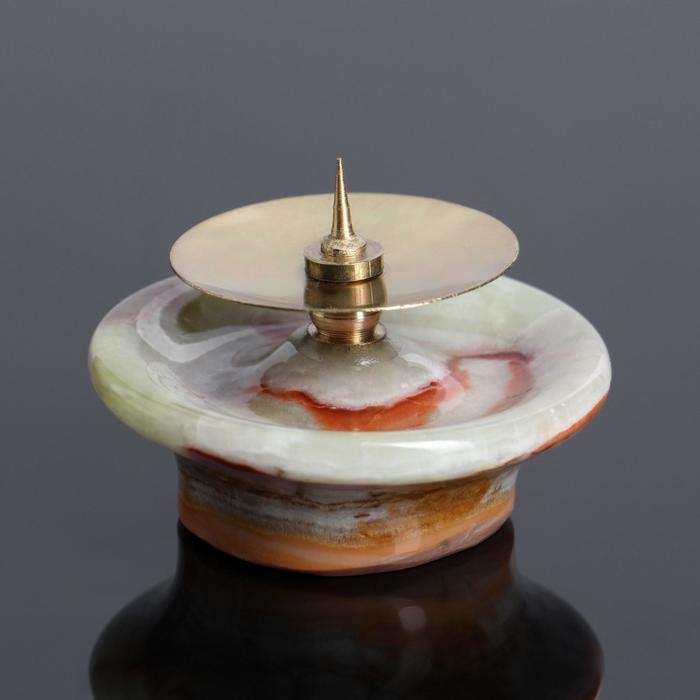 Набор подсвечников с иглой, 6шт, оникс Набор подсвечников с иглой, 6шт, оникс