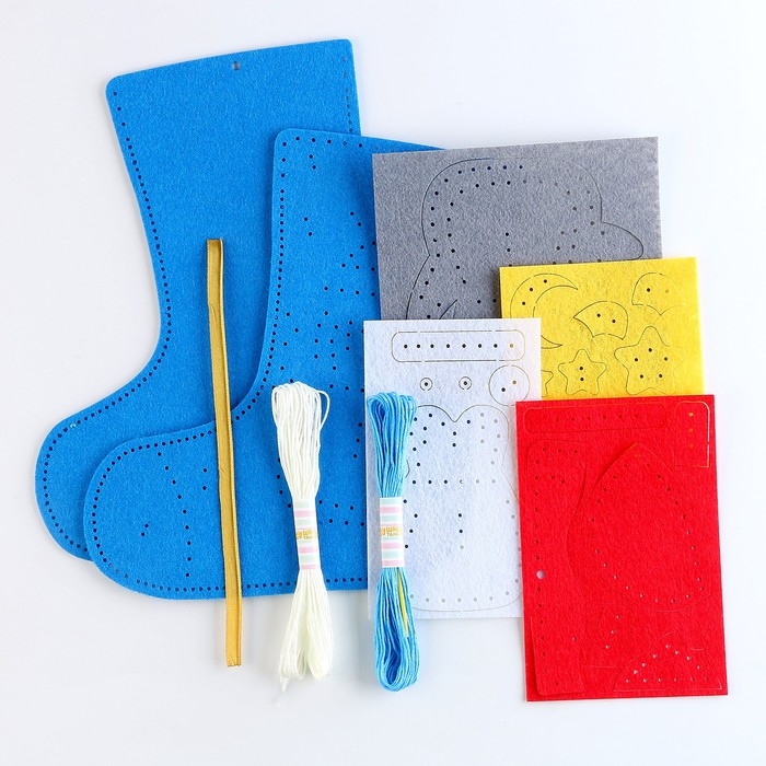 Новогондний набор для шитья. Носок из фетра «Новый год! Пингвиненок», 18 х 27 см Новогондний набор для шитья. Носок из фетра «Новый год! Пингвиненок», 18 х 27 см