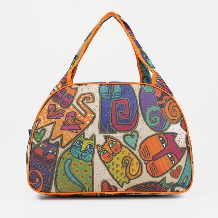 Сумка дорожная женская на молнии, цвет оранжевый/разноцветный Сумка дорожная женская на молнии, цвет оранжевый/разноцветный