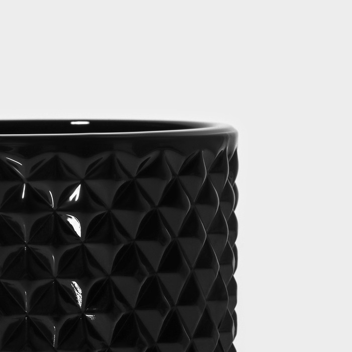 Сахарница стеклянная Доляна «Малифисента», 280 мл, 8,5×14 см, цвет чёрный