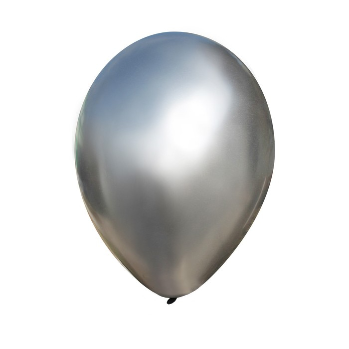 Шар латексный 12 Шар латексный 12", хром, набор 50 шт., цвет платина