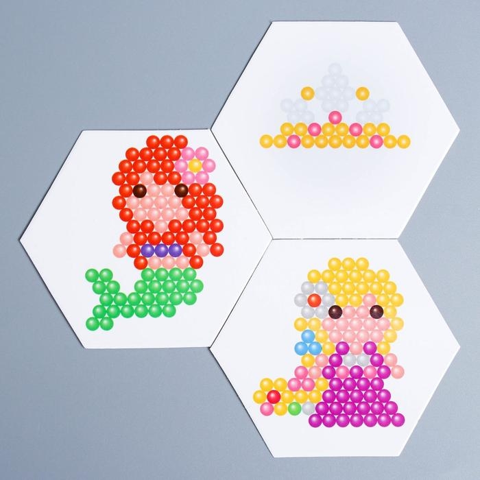 Аквамозаика «Принцессы: Рапунцель и Русалочка», 3 фигурки, 300 шариков Аквамозаика «Принцессы: Рапунцель и Русалочка», 3 фигурки, 300 шариков