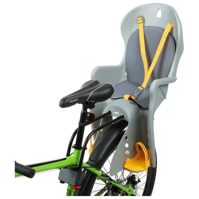 Велокресло заднее BQ-7A, крепление на раму, цвет серый Велокресло заднее BQ-7A, крепление на раму, цвет серый