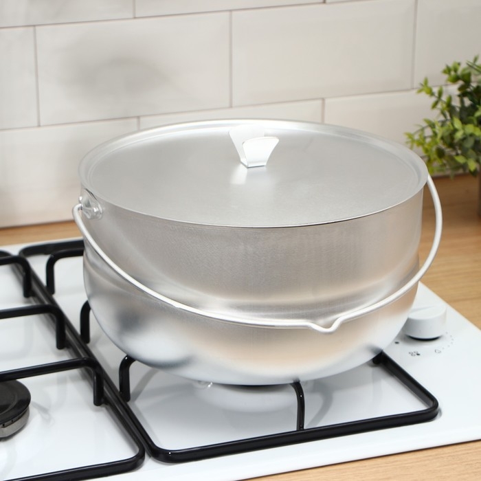 Котёлок туристический, 6 л, алюминиевая крышка Котёлок туристический, 6 л, алюминиевая крышка