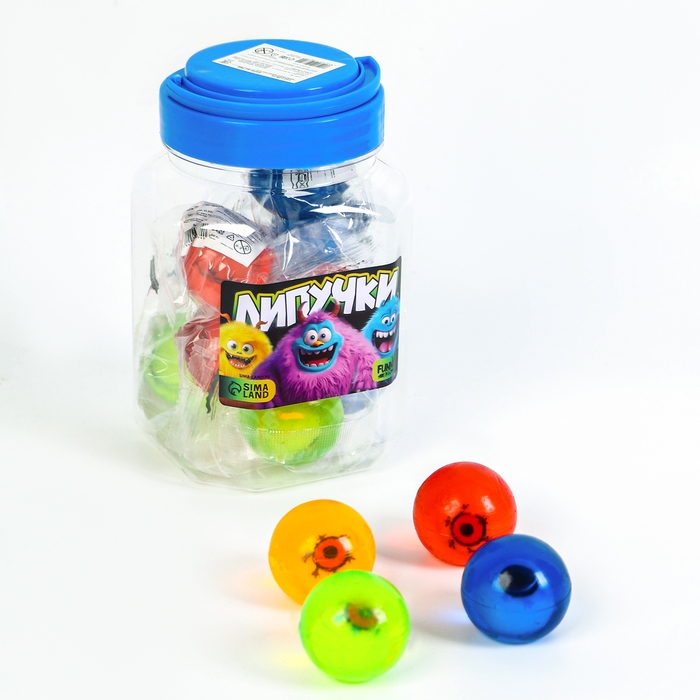 Липучка «Глазастики», цвета МИКС, в банке Липучка «Глазастики», цвета МИКС, в банке