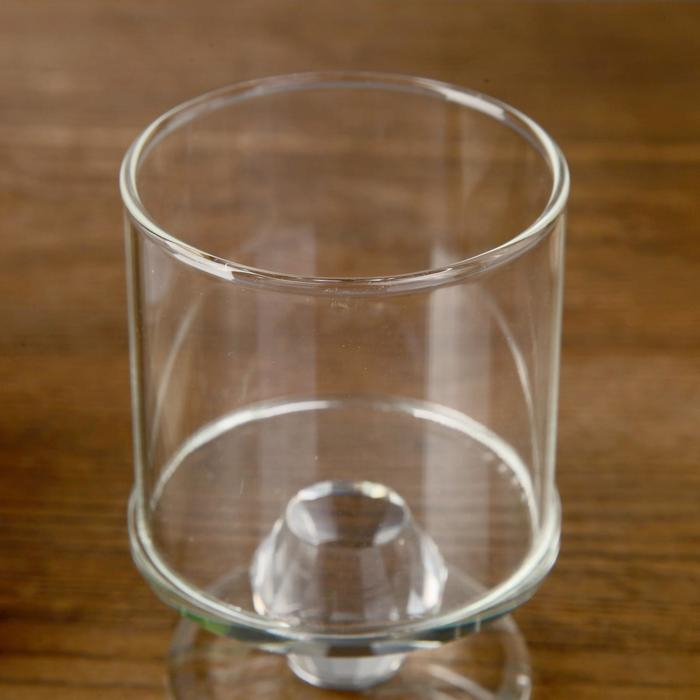 Подсвечник стекло на 1 свечу Подсвечник стекло на 1 свечу "Кристалл конус" 10х6,6х6,6 см