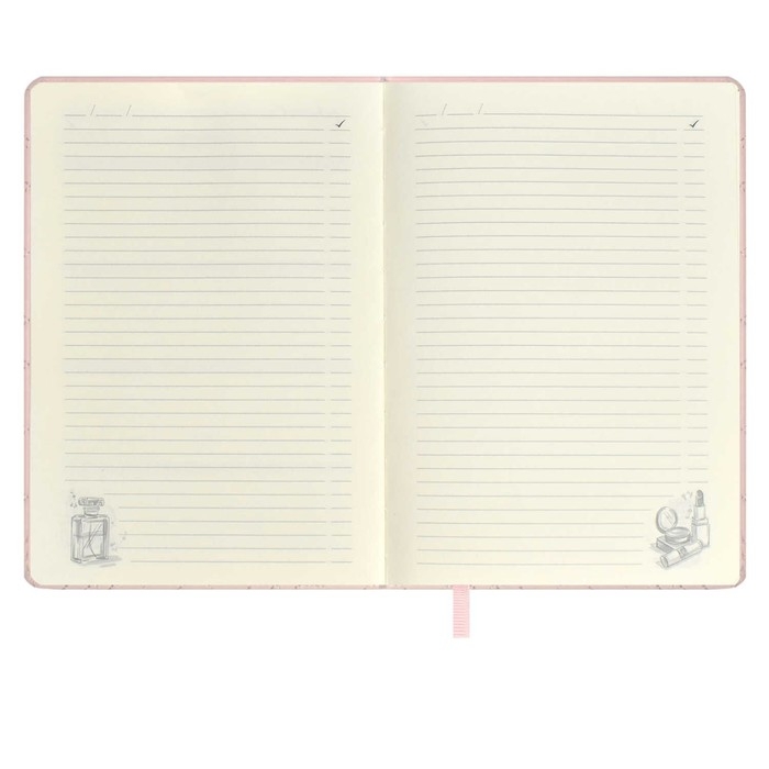 Ежедневник недатированный А5, 164 листа ESCALADA, твёрдый переплёт с поролоном, искусственная кожа  Ежедневник недатированный А5, 164 листа ESCALADA, твёрдый переплёт с поролоном, искусственная кожа "Лайка", стёганая строчка, кремовый офсет 70 г/м², розовый