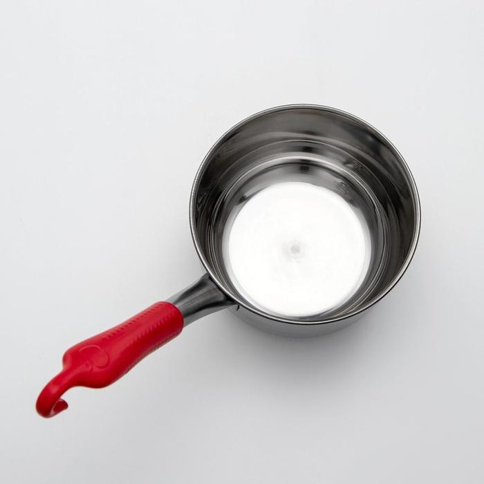 Ковш из нержавеющей стали, 1 л, пластиковая ручка, цвет ручки МИКС Ковш из нержавеющей стали, 1 л, пластиковая ручка, цвет ручки МИКС