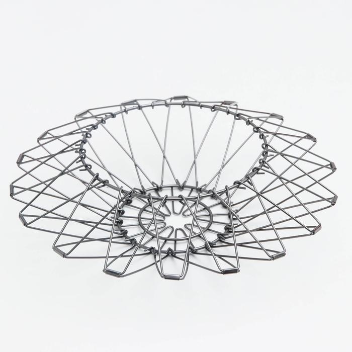 Фруктовница Доляна, раскладная, 29×29×4,5 см, цвет графит Фруктовница Доляна, раскладная, 29×29×4,5 см, цвет графит