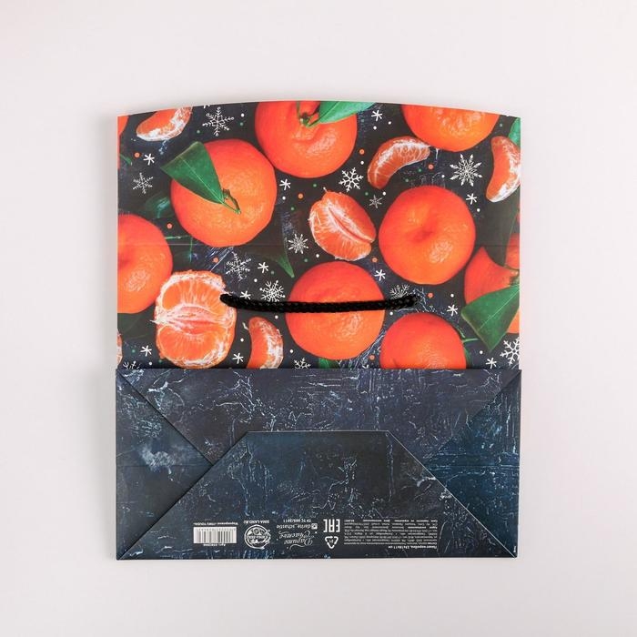 Пакет-коробка «Мандарины», 23 х 18 х 11 см Пакет-коробка «Мандарины», 23 х 18 х 11 см