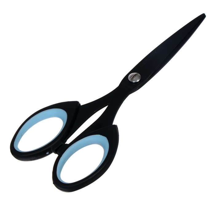 Ножницы Lamark 15.9 см, тефлоновое покрытие лезвий, ручки с мягкими вставками Ножницы Lamark 15.9 см, тефлоновое покрытие лезвий, ручки с мягкими вставками