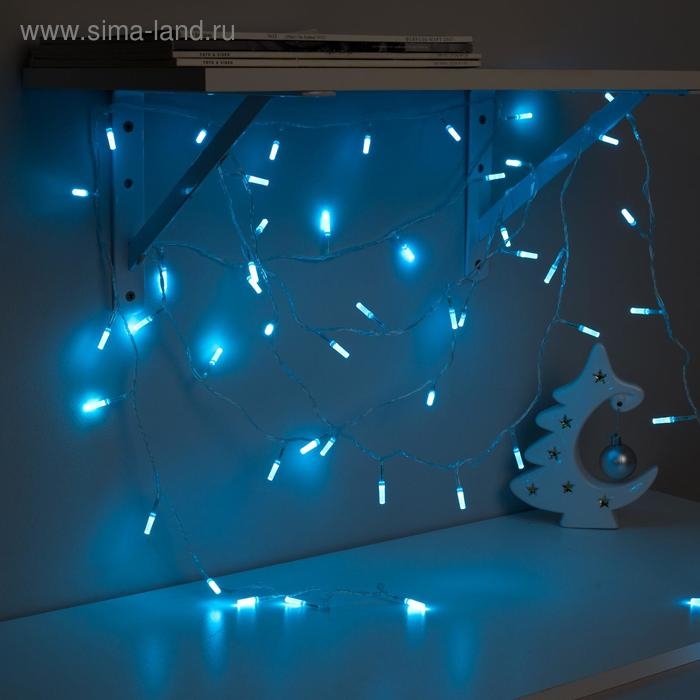 Гирлянда «Нить» 5 м с насадками «Звёздочки», IP20, прозрачная нить, 50 LED, свечение аквамарин, 8 режимов, 220 В Гирлянда «Нить» 5 м с насадками «Звёздочки», IP20, прозрачная нить, 50 LED, свечение аквамарин, 8 режимов, 220 В