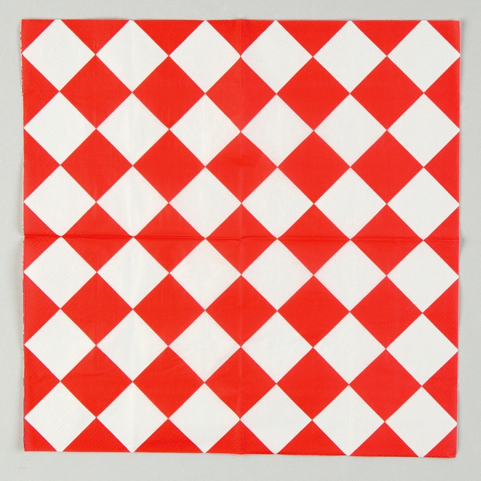 Салфетки бумажные «Красные ромбики» 33х33 см, набор 20 шт. Салфетки бумажные «Красные ромбики» 33х33 см, набор 20 шт.