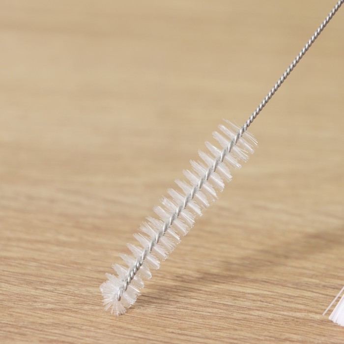 Набор ёршиков для посуды Доляна, 2 шт: 14,5×2,5 см, 17×0,5 см, цвет белый Набор ёршиков для посуды Доляна, 2 шт: 14,5×2,5 см, 17×0,5 см, цвет белый