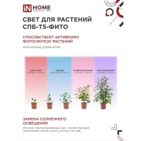 Фитосветильник светодиодный IN HOME, 15 Вт, 230 B, 870 мм, СПБ-Т5-ФИТО