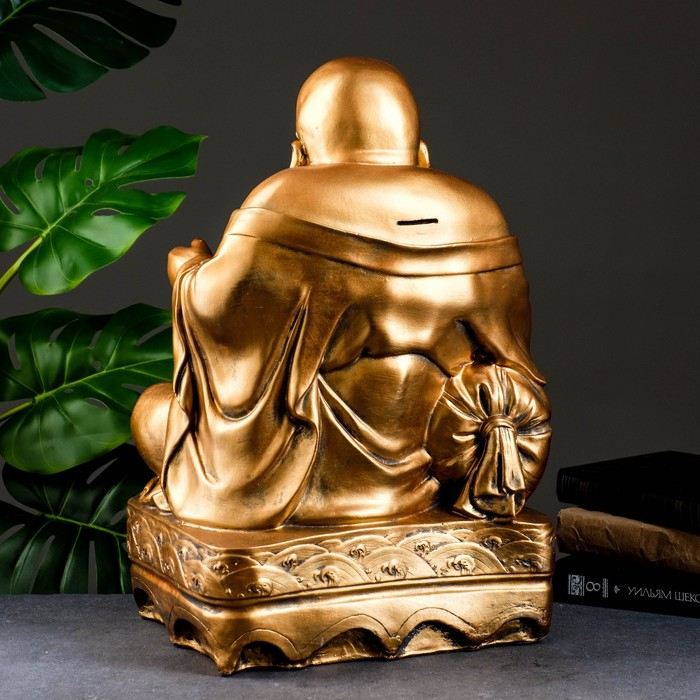 Копилка Копилка "Хотей сидя большой" бронза, 32х25х48см