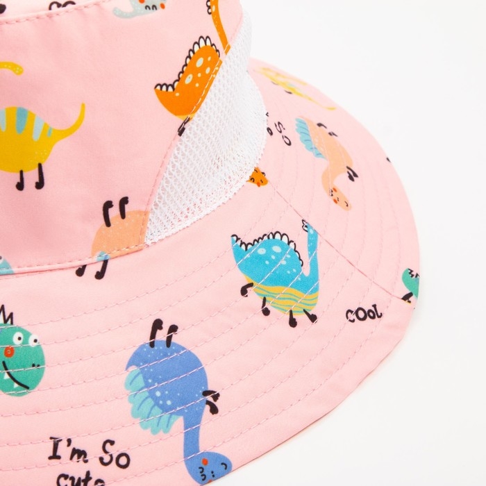 Панама детская MINAKU Панама детская MINAKU "Дино", цв, розовый, р-р 54