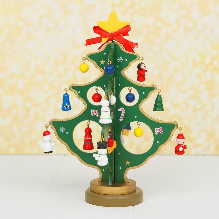 Сувенир новогодний  Сувенир новогодний "Елка на подставке" (градиент, цвет микс)