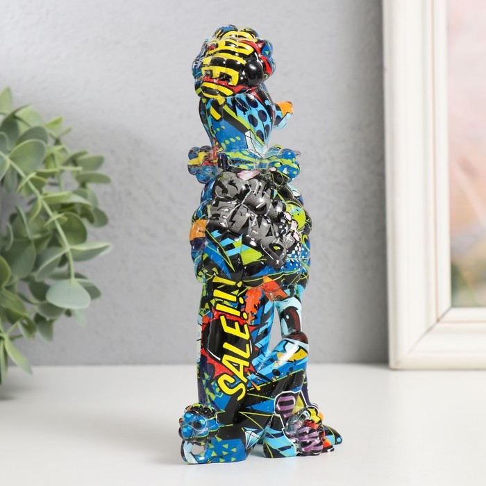 Сувенир полистоун Сувенир полистоун "Пудель" граффити 5х9х17,5 см