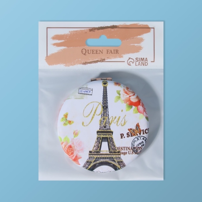 Зеркало складное «Париж», d = 7,5 см, с увеличением, искусственная кожа, рисунок МИКС Зеркало складное «Париж», d = 7,5 см, с увеличением, искусственная кожа, рисунок МИКС