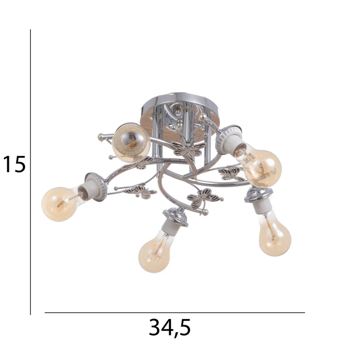 Люстра Люстра "Гита" бп 5х40Вт Е27 Хром МОДЕЛЬ: 2800104