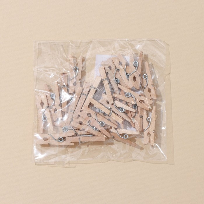 Прищепки бельевые Доляна, деревянные, 2,5 см, 24 шт