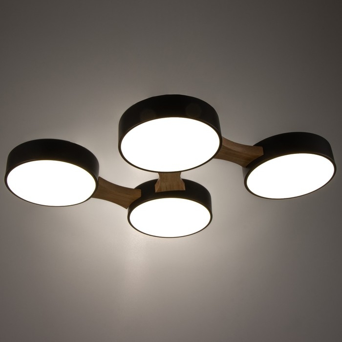 Люстра "Пиатти" 4LED 96Вт 3000-6000К черный 65х48х5 см BayerLux