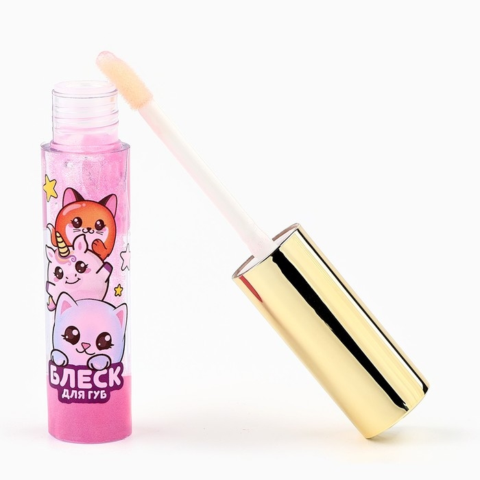Блеск для губ для девочек «Будь стильной», 8 мл, розовый, аромат ванили Блеск для губ для девочек «Будь стильной», 8 мл, розовый, аромат ванили