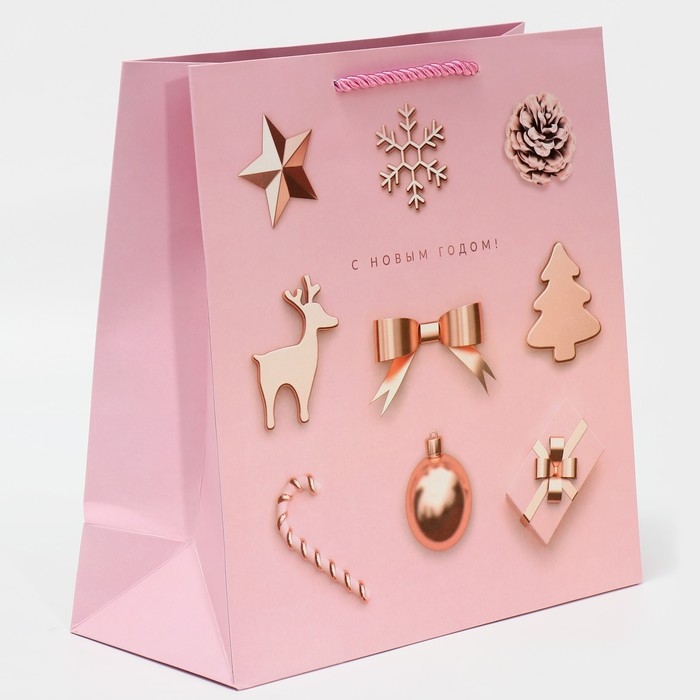 Пакет квадратный «С Новым годом!», 30 х 30 х 12 см, Новый год Пакет квадратный «С Новым годом!», 30 х 30 х 12 см, Новый год