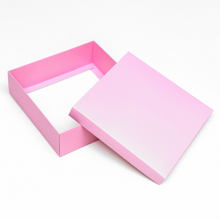 Коробка подарочная складная, упаковка, крышка-дно, розовая, 20 х 20 х 6 см Коробка подарочная складная, упаковка, крышка-дно, розовая, 20 х 20 х 6 см