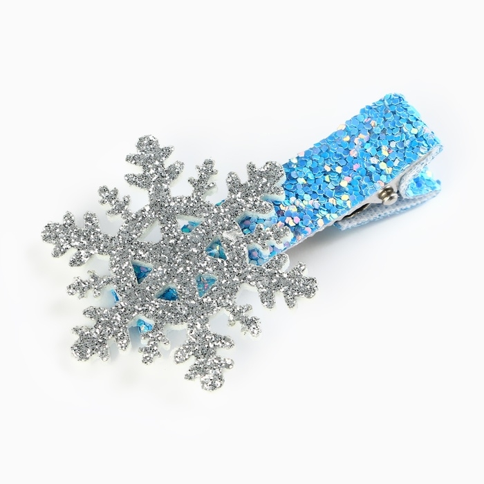 Заколка для волос новогодняя «Маленькой принцессе», на Новый год, снежинка, 15 х 5 см Заколка для волос новогодняя «Маленькой принцессе», на Новый год, снежинка, 15 х 5 см