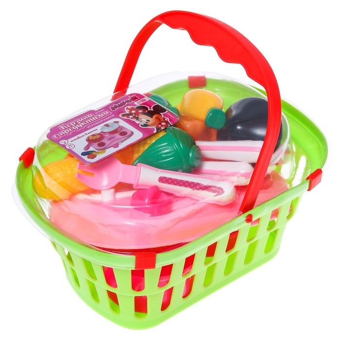 Игровой набор «Корзина с продуктами», Минни Маус Игровой набор «Корзина с продуктами», Минни Маус