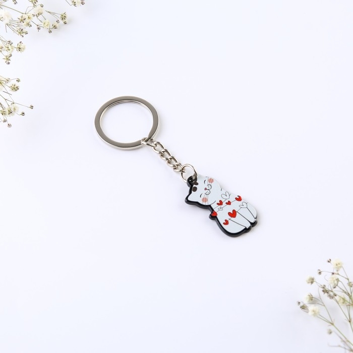 Брелок для ключей парный «ЗаМУРчательная любовь», акриловый, 13,3 х 8