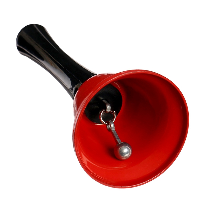 Колокольчик металлический, звонок настольный  Колокольчик металлический, звонок настольный "Funk", 12.5 х 5 см, красный