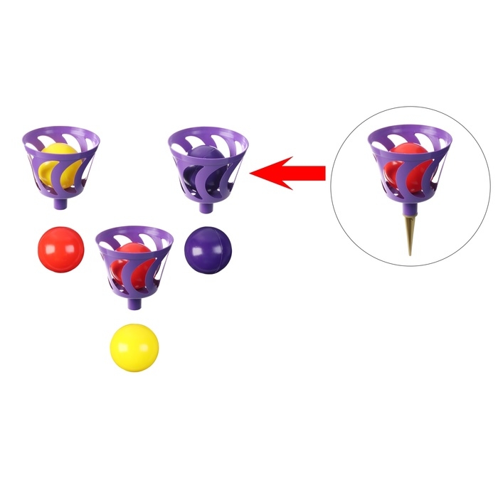 Игра на свежем воздухе Игра на свежем воздухе "Шароброс уличный": 3 корзинки, 6 мячей