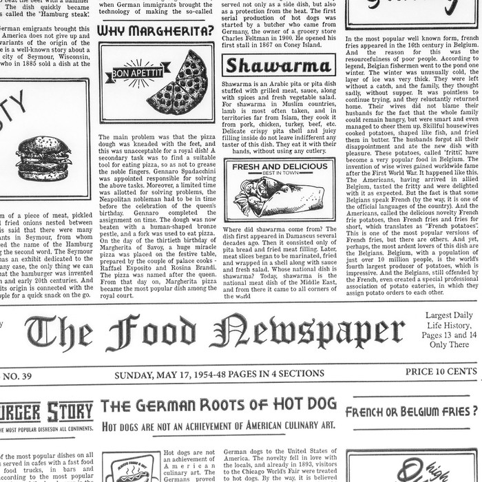 Пергамент силиконизированный для выпечки  Пергамент силиконизированный для выпечки "Газета" 30 см х 8 м