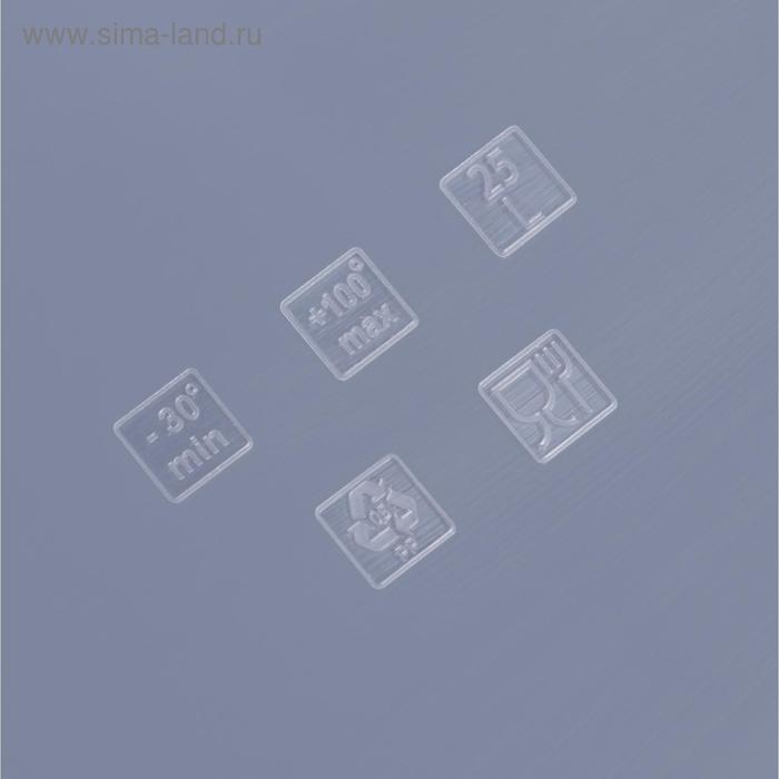 Ящик для хранения с крышкой, 25 л, 53×37×18 см, цвет прозрачный Ящик для хранения с крышкой, 25 л, 53×37×18 см, цвет прозрачный