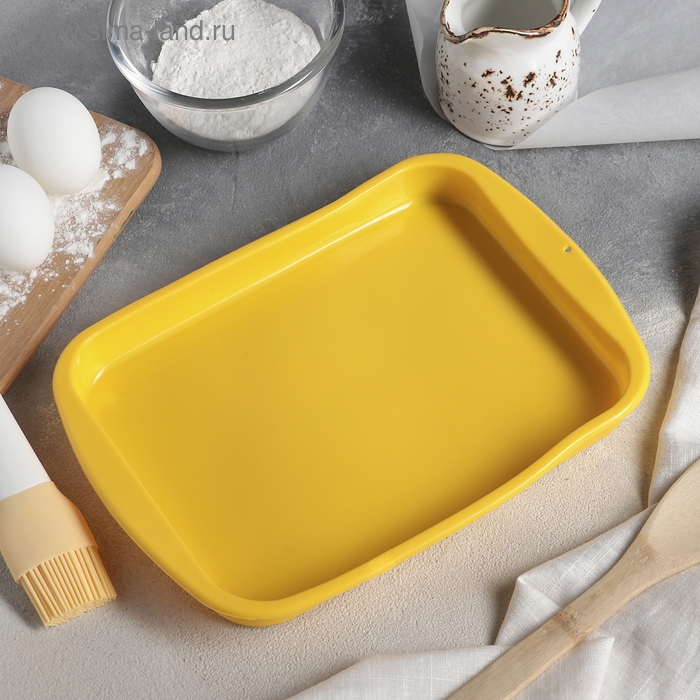 Форма для выпечки Доляна &laquo;Прямоугольник&raquo;, силикон, 27&times;18 см, цвет МИКС