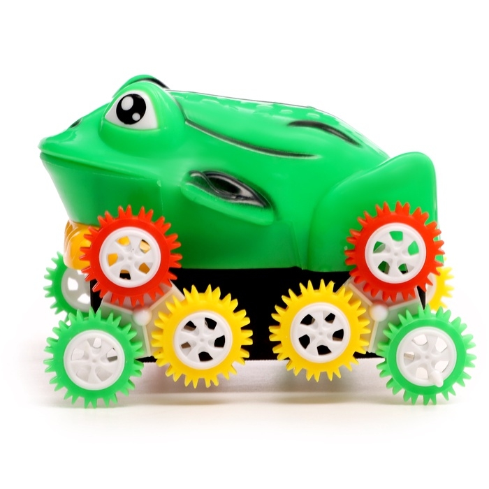 Машинка-перевёртыш «Лягушка», работает от батареек, цвет зеленый