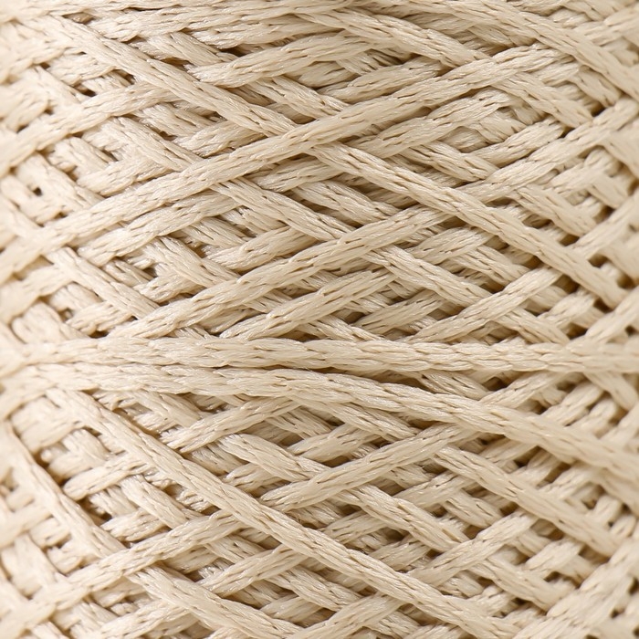 Шнур для вязания 100% полиэфир 1мм 200м/75±10гр (03-светло-бежевый)