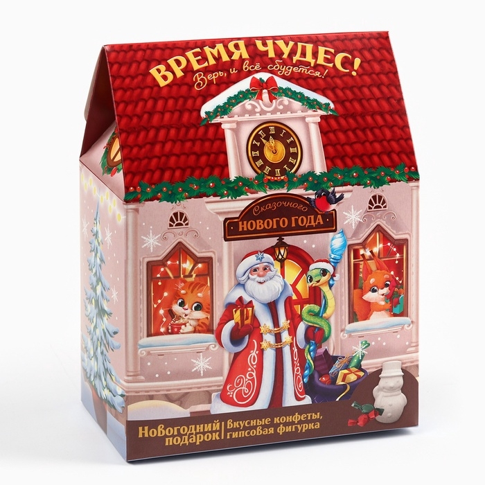 Сладкий детский подарок «Время чудес»: шоколадные конфеты с гипсовой фигуркой, 500 г. Сладкий детский подарок «Время чудес»: шоколадные конфеты с гипсовой фигуркой, 500 г.