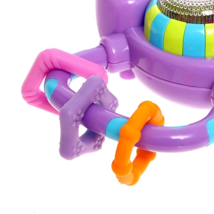 Музыкальная погремушка, звук, свет, цвета МИКС Музыкальная погремушка, звук, свет, цвета МИКС