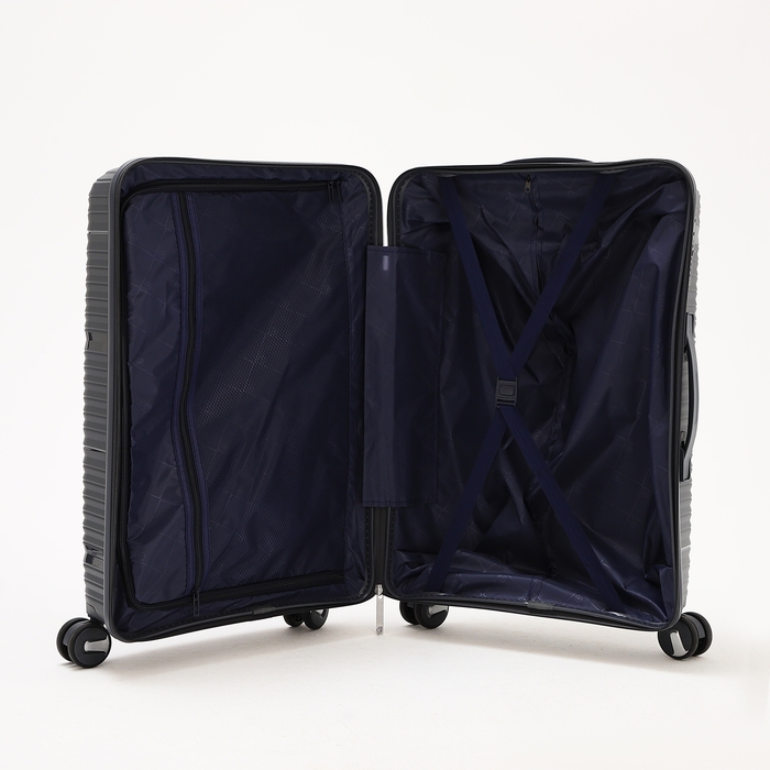 Чемодан средний 69 л (M), отдел на молнии, кодовый замок, 4 колеса, цвет тёмно-серый Чемодан средний 69 л (M), отдел на молнии, кодовый замок, 4 колеса, цвет тёмно-серый