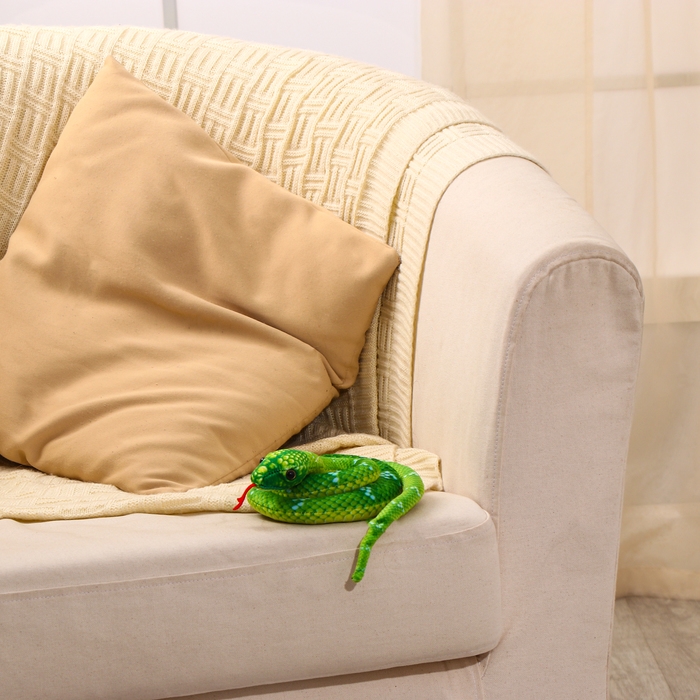 Мягкая игрушка «Змея», 80 см, цвет зелёный Мягкая игрушка «Змея», 80 см, цвет зелёный