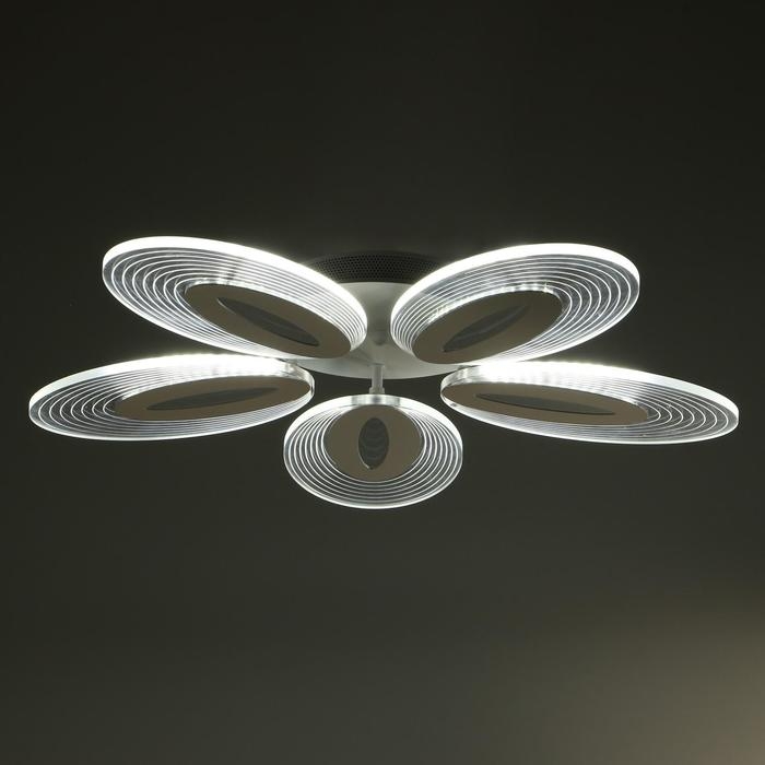 Люстра с ПДУ 1138/5 LED 90Вт 3000К-6000К диммер белый 68х68х8 см BayerLux