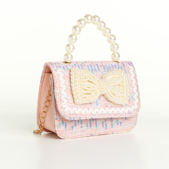 Сумка детская для девочки на клапане «Выбражулька», цвет розовый